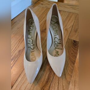 Sam Edelman Nude Blush Patent Pointed-Toe Pumps Size 6.5